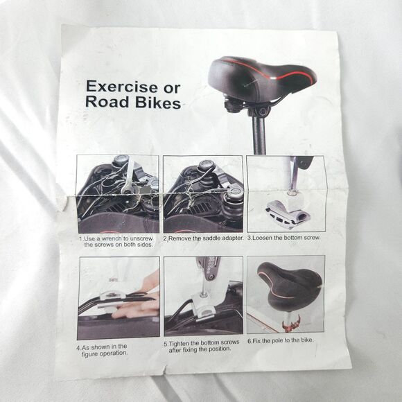 Oversized Bike Seat for Peloton Road Or Exercise Bike Memory Foam Cushion - Picture 3 of 5